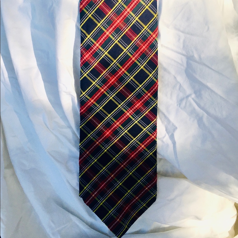 Mad Men era Midcentury vintage 60s red plaid tie